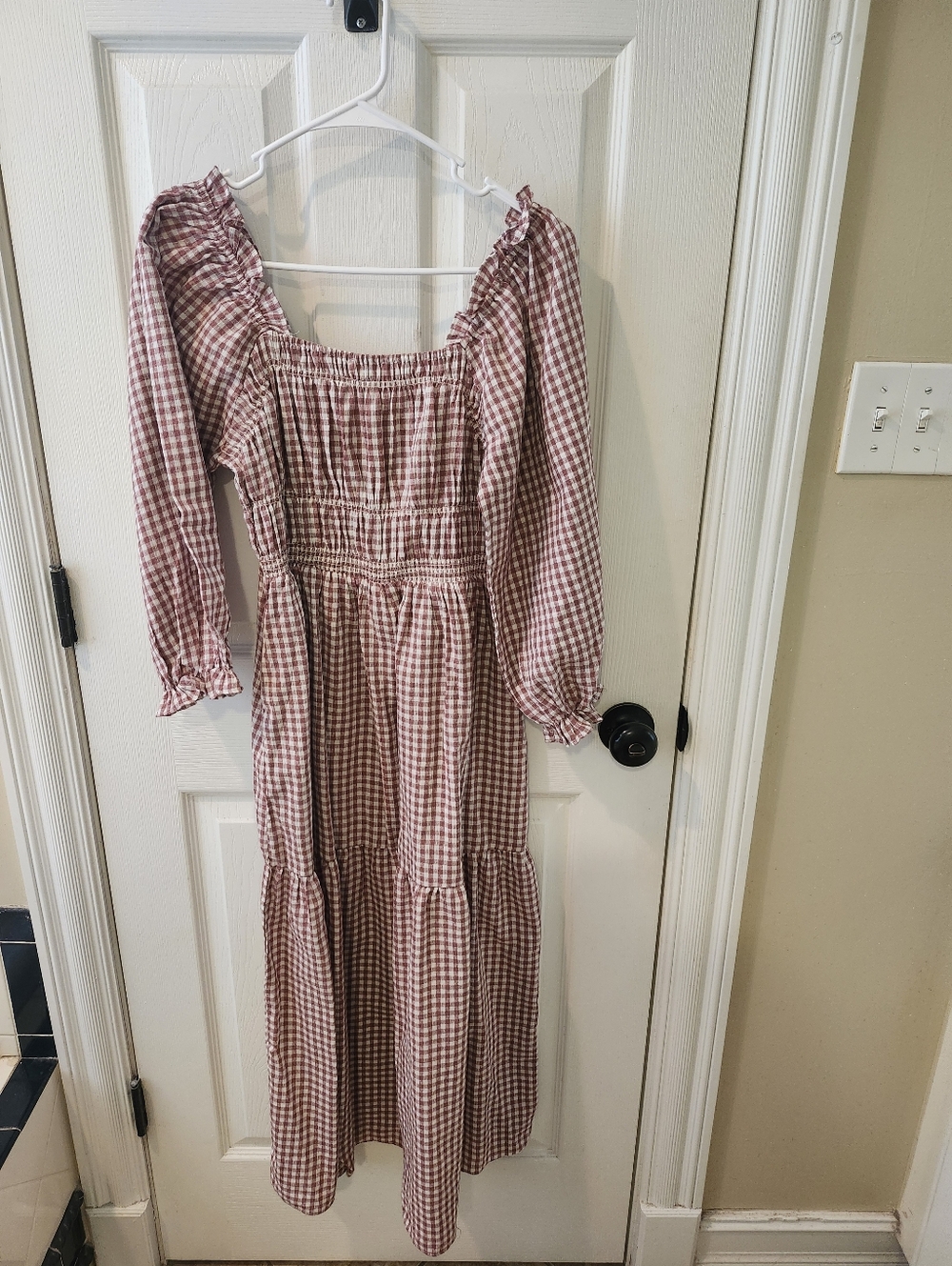 Shop Dahl Red Gingham Maxi Dress